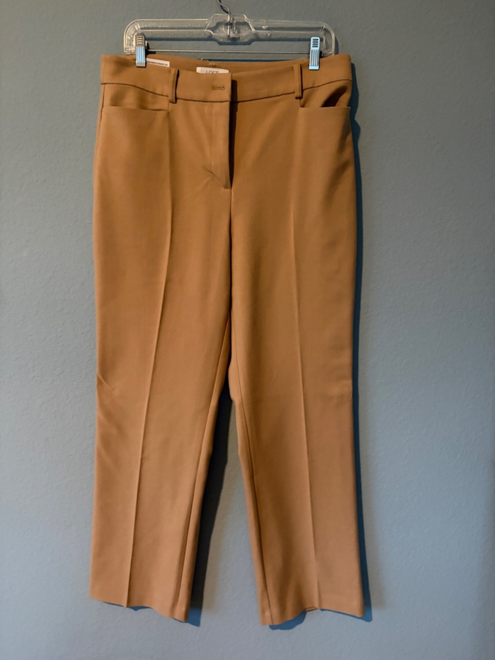 LOFT Women's Camel Cropped Tailored Trousers